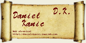Daniel Kanić vizit kartica